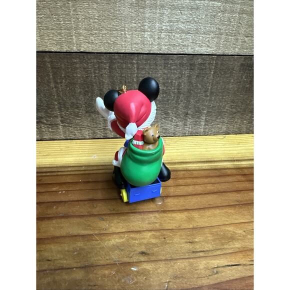 Santa Mickey Mouse on Train Disney Christmas Magic Ornament Grolier In Box - Picture 3 of 5